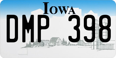IA license plate DMP398