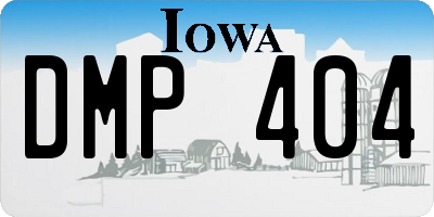 IA license plate DMP404