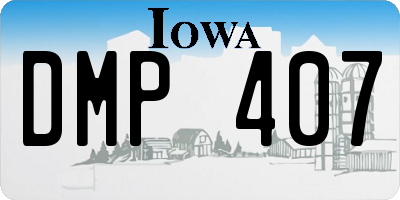 IA license plate DMP407