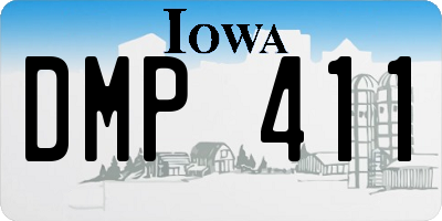 IA license plate DMP411