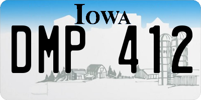 IA license plate DMP412