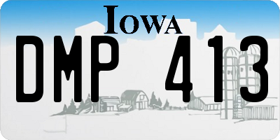 IA license plate DMP413