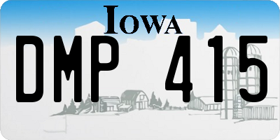 IA license plate DMP415