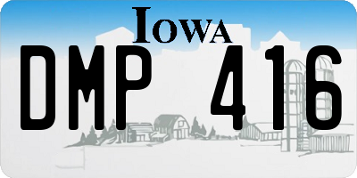 IA license plate DMP416