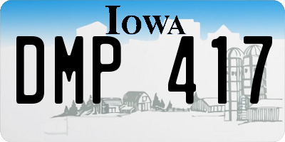 IA license plate DMP417