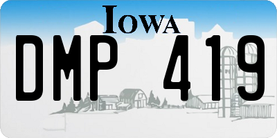 IA license plate DMP419