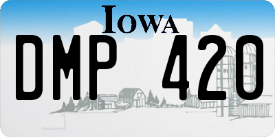 IA license plate DMP420