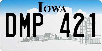IA license plate DMP421