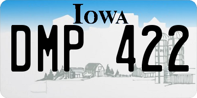 IA license plate DMP422