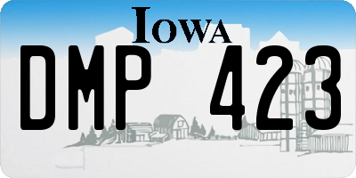 IA license plate DMP423