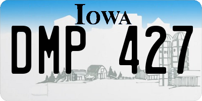 IA license plate DMP427