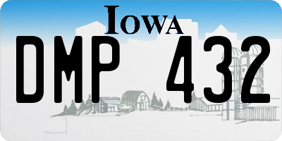 IA license plate DMP432