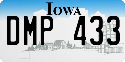 IA license plate DMP433