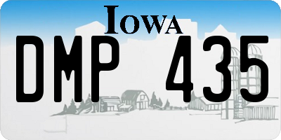 IA license plate DMP435