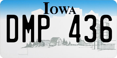 IA license plate DMP436