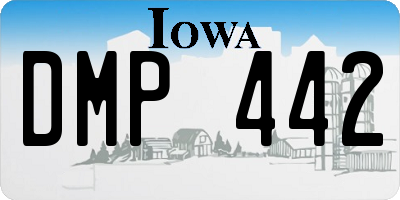 IA license plate DMP442