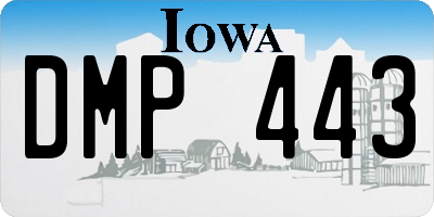 IA license plate DMP443