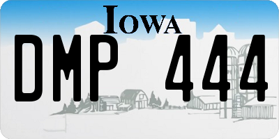 IA license plate DMP444