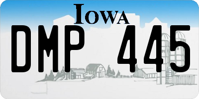 IA license plate DMP445