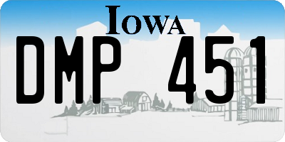 IA license plate DMP451