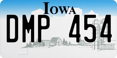 IA license plate DMP454