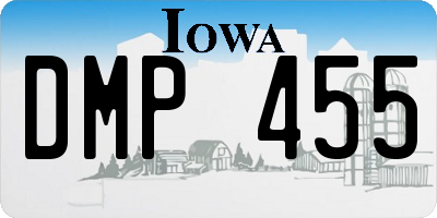IA license plate DMP455