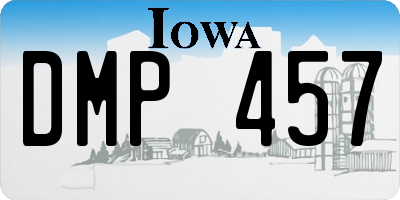 IA license plate DMP457