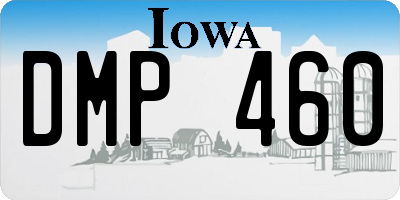 IA license plate DMP460