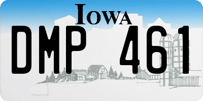IA license plate DMP461