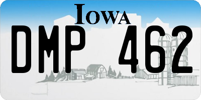 IA license plate DMP462