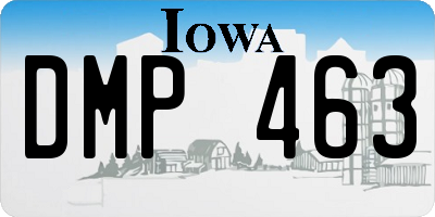 IA license plate DMP463