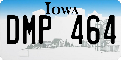 IA license plate DMP464