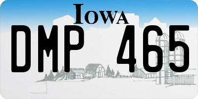 IA license plate DMP465