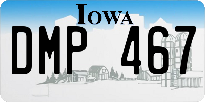 IA license plate DMP467