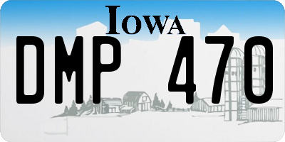 IA license plate DMP470