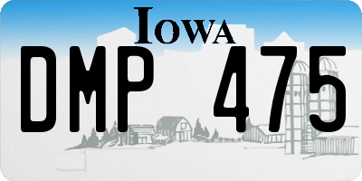IA license plate DMP475