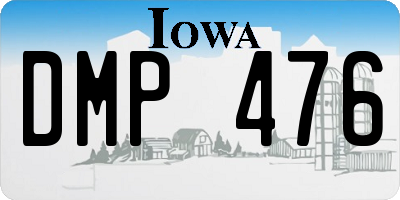 IA license plate DMP476