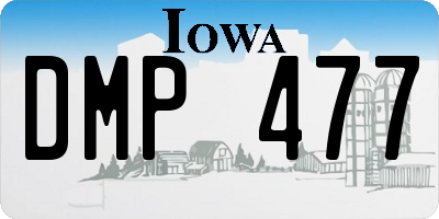 IA license plate DMP477