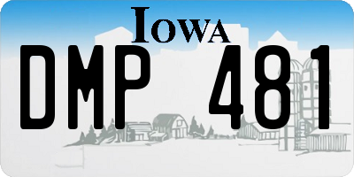IA license plate DMP481