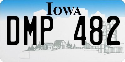 IA license plate DMP482