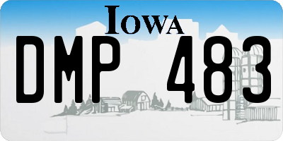 IA license plate DMP483