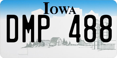 IA license plate DMP488