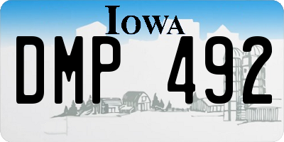 IA license plate DMP492