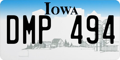 IA license plate DMP494
