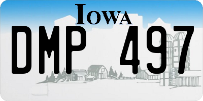 IA license plate DMP497
