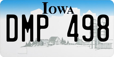 IA license plate DMP498