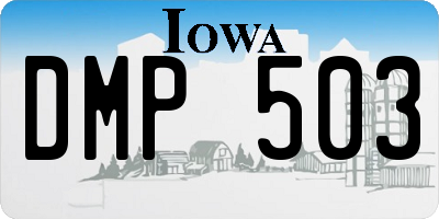 IA license plate DMP503