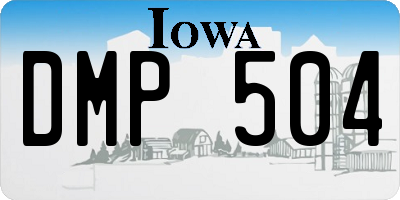 IA license plate DMP504