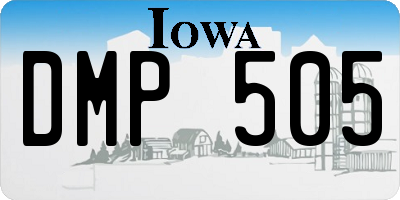 IA license plate DMP505