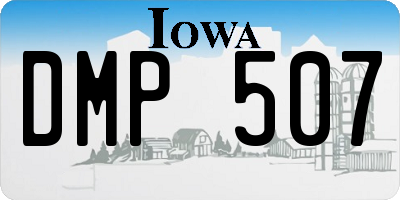 IA license plate DMP507